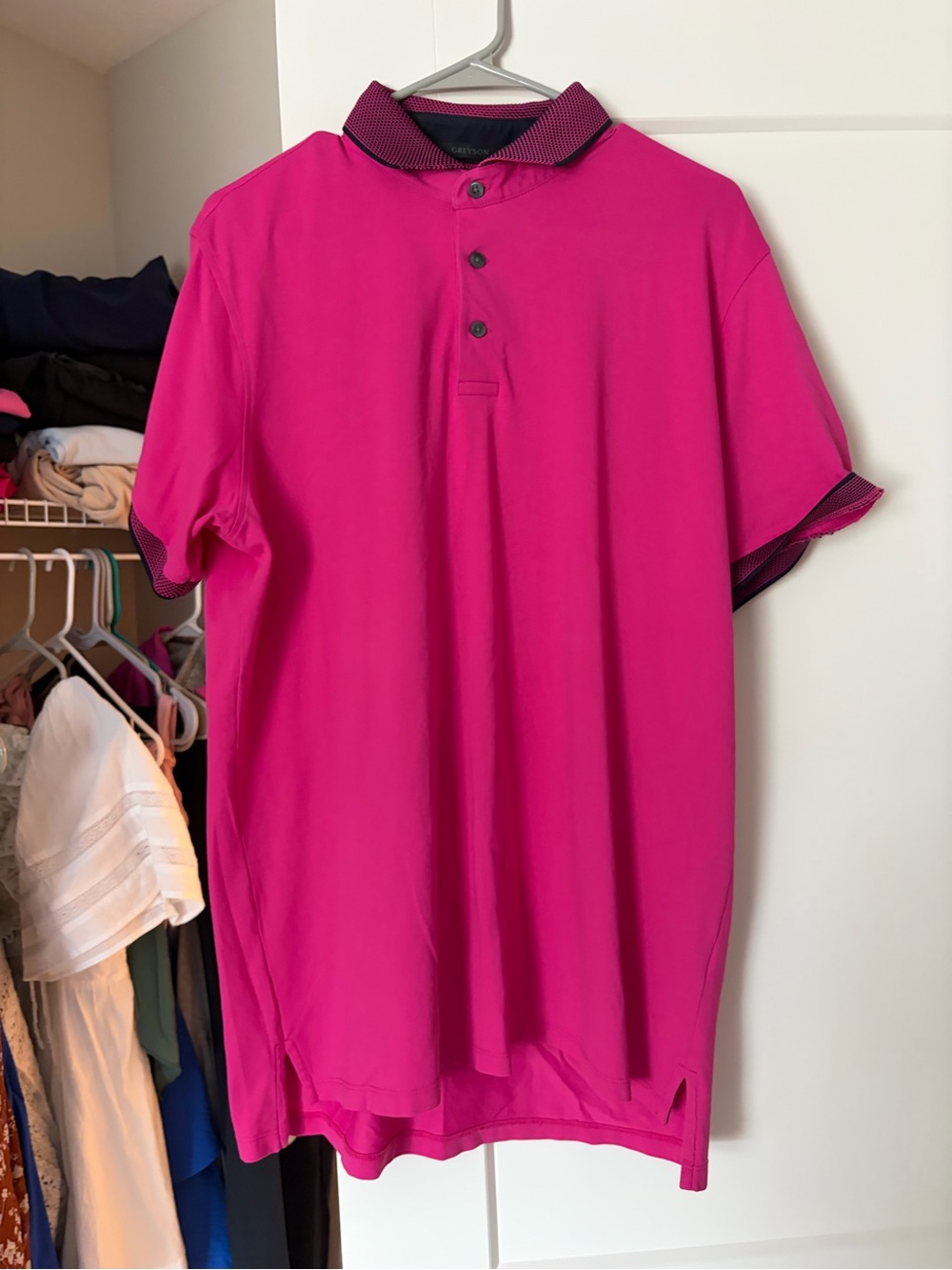 Greyson Cherokee pink sky polo